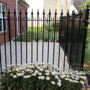 OEM ODM Factory Short Wrought Iron Fence Tops Wrought Iron Fence Extension Italian Style Wrought Iron Fence