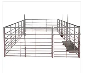 Equipo para granja de cerdos, corral para cerdos de engorde, caja de acabado, puesto de acero galvanizado, jaula para animales, jaula para cerdos