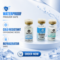 Étiquettes personnalisées pour flacons de peptides, résistantes à l'eau, au froid et au cryogénie, autocollants sécurisés pour réfrigérateur et congélateur, pour laboratoire