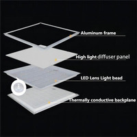 ENEC CE CB RoHS Panneau Led Intelligent 60x60 CCT Sélectionnable Dimmable Télécommande Wifi Panneau Carré Led Plafonnier Pour Intérieur
