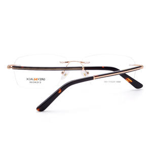 Gafas Ópticas Metálicas Sin Montura Grises Jack 5080, Montura Cuadrada Unisex, Gafas para Miopía, Ancho Medio, Puente Nasal Estándar - Product Image 1