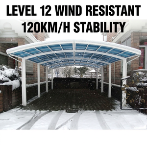 Abri de voiture en aluminium à prix d'usine, résistant aux fortes charges de neige et au vent de niveau 12, auvent de garage, abri de stationnement - Product Image 3