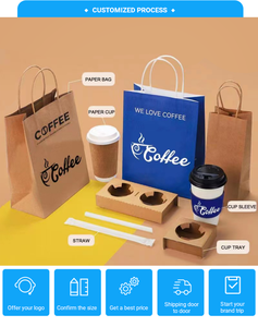 Vasos de Papel Reciclado Biodegradables, Personalizados con Impresión, de Pared Simple/Doble, Aptos <span class=keywords><strong>para</strong></span> Alimentos, con Colores y Logotipo Personalizados <span class=keywords><strong>para</strong></span> Café <span class=keywords><strong>para</strong></span> <span class=keywords><strong>Llevar</strong></span> - Product Image 6