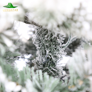 Árbol de Navidad de nieve personalizado PE PVC Material para todo tipo de clima Árbol de Navidad verde Soporte OEM Decoración para interiores y exteriores - Product Image 6