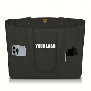 กระเป๋าผ้าแคนวาส - กระเป๋าอเนกประสงค์พร้อมช่องด้านหน้า 2 ช่องและช่องใส่แล็ปท็อป กระเป๋าสำหรับใช้งานทุกวันแบบทนทาน - Product Image 1