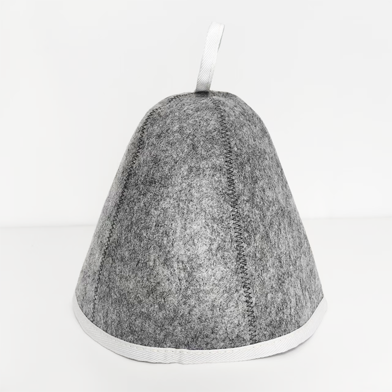 White Grey Felt Shower Cap Bathroom Sauna Felt Cap Absorbent Felt Shower Cap