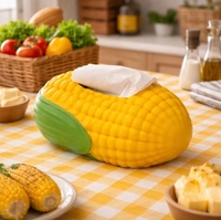 Simulierte Mais-Taschentuchbox für Maiskolben-Grillen als Kreatives Geschenk und Foto-Requisite Papierbox zum Herausnehmen des Inhalts.