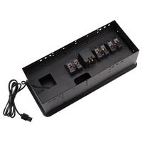 EU-Stecker Desktop-Steckdosenbox mit kabelloser Ladefunktion für Konferenztische, Klappdeckel mit 10A-Kabel, Kabelkanal und Kabeldurchführung