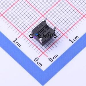 YTS-D004-2A Tactile Switch Through hole Component (THT)-4P,6x6mm Switch Single Pole Single Throw Round Button 2.5N Through Hole - Product Image 2