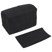 Serviettes d'invité en lin écologique personnalisé jetables 1 pli serviettes en papier Airlaid noir pour le dîner de mariage