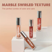 Gloss à lèvres végétalien brillant personnalisé avec logo, hydratant, effet marbré, pour marque privée
