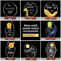 Trophées en cristal de verre de haute qualité gravés au laser, figurines portables pour récompenser les employés exceptionnels
