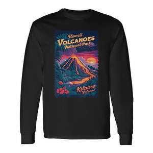 Camiseta vintage de manga larga del Parque Nacional de los Volcanes de Hawái Kilauea - Product Image 1