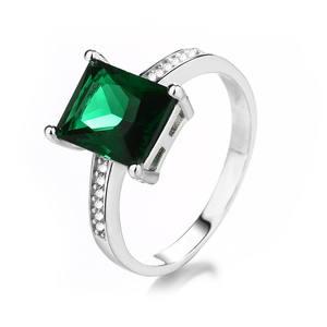 Joyería fina de diseño original, anillo de bodas de circón verde plateado 925 para hombre, anillo de piedra verde de lujo para hombre, joyería de uso diario - Product Image 6