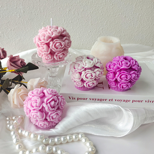 3D Rose Shaped Silicone khuôn cấp thực phẩm DIY bánh công cụ cho Valentine của món quà ngày ý tưởng cho hoa và quả bóng - Product Image 2