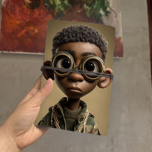 Журнал в античном стиле, подходящий для заметок архитекторов и дизайнерских проектов инженеров с очками для мальчиков - Product Image 3