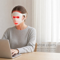 EYCO Masker Kecantikan LED Photon Silikon 3D Kustom Terapi Cahaya Merah 4 Mode Nirkabel Anti-Penuaan Perbaikan Kulit
