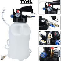 Extracteur de fluide pneumatique 6L avec 14 pièces adaptateurs ATF distributeur ensemble Auto Transmission fluide remplissage huile fluide extrait Kit