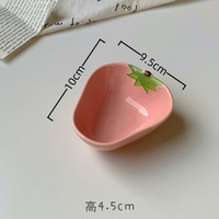 Mignonne Petite Assiette en Céramique à Motif Dessin Animé, Plat à Snacks Ménager, Assiette à Os, pour Sauces, Soja et Assaisonnement