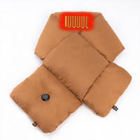 Couvre-cou chauffant thermique Écharpe courte en polyester uni avec enveloppe de manchon de couverture de visage en peluche pour écharpe chauffante USB extérieure