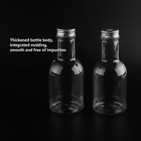 Emballage personnalisé OEM pour thé et lait, conteneur alimentaire jetable en PET de 500 ml/300 ml avec bouchon à vis et impression sérigraphiée