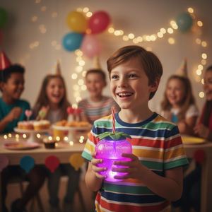 Reusable 17oz LED Strawberry <b>Cup</b> Light Cute Juice Glass with 1R1G1B LED for Family Holiday Parties Event - Product Image 5