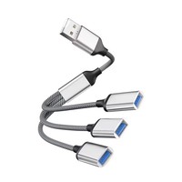 Divisor de Puertos USB, Adaptador OTG USB Macho a USB Hembra, Cable Divisor para Memoria USB