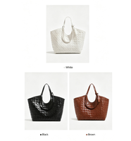 Nouveauté Sac fourre-tout haut de gamme tissé à la main résistant à l'eau pour femme, grande capacité, mode automne, polyvalent, porté épaule