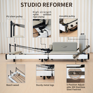 Juego de accesorios Aero Megareformer, equipo plegable duradero ecológico, alfombrilla, toalla, entrenamiento, Pilates, estudio, reformador, barco - Product Image 3