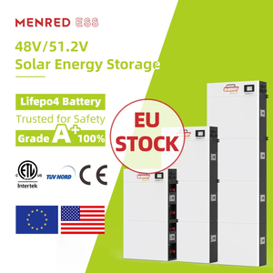 Stock UE Pack de batterie solaire 5kWh 30kWh basse tension empilable PO4 LV Lithium Can Port de communication Système de stockage d'énergie solaire - Product Image 1