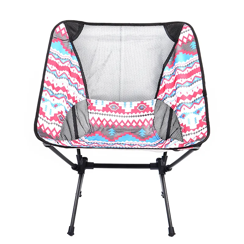 Outdoor Iron Tube Folding Chair Beach Chair Super Light Moon Chair