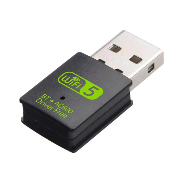 Dual Band 5GHz 600Mbps USB WiFi 5 Adapter 2 1 600M WiFi Dongle Receiver Bt5.0 for PC Laptop 600M Wireless Network Card