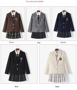 [NOMSOC] Traje Escolar Brillante para Niñas, Conjunto Formal de 5 Piezas para Ceremonia de Graduación, Escuela Primaria/Secundaria - Product Image 1