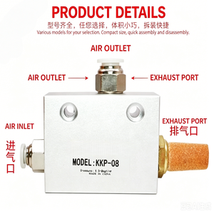 Valvola di Scarico Rapido Pneumatica <span class=keywords><strong>per</strong></span> Accelerare l'Estensione e il Ritrazione del Cilindro - Product Image 3