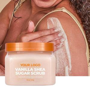 Gommage corporel au lait de vanille et aux noix avec vitamines C et E, haut de gamme, personnalisé pour peaux sèches, marque privée - Product Image 1