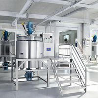 Homogénéisateur mélangeur à fond visqueux avec moteur ABB pour lotion corporelle et réacteur chimique en acier inoxydable