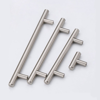 Poignée de porte de placard de tiroir en forme de T, design moderne, en acier inoxydable, métal, fer, poignées de tirage pour la cuisine