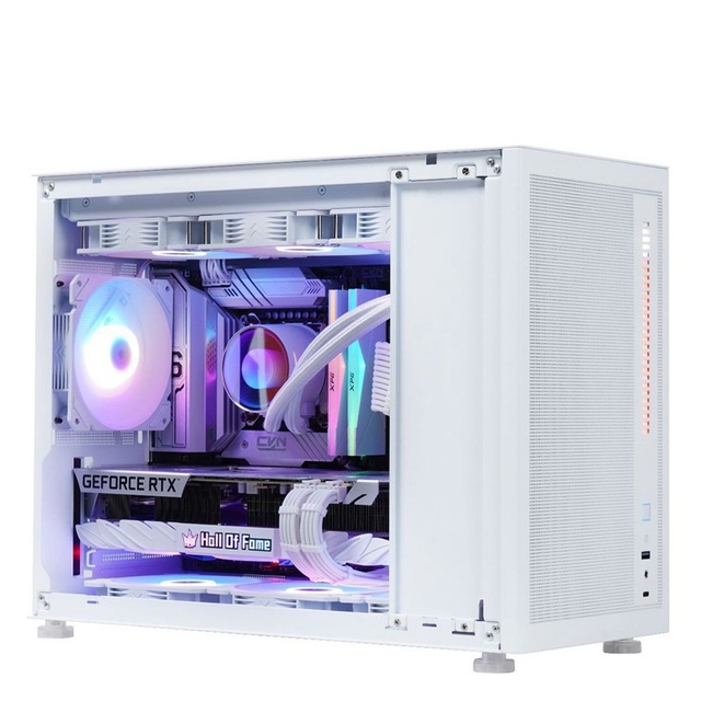 Hot Selling Metal Mid Tower MicroATX/360 Water-cooled Long Graphics Card ITX Board Gaming Acrylic Side Panel Window Atx Pc case