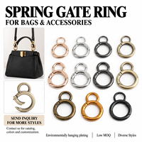 Mousqueton métallique tendance en forme de huit avec anneau en O et boucle de connexion à ressort, double boucle pour sac à main, pièce de rechange