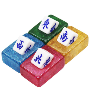 Mahjong Americano de Cristal Grabado, Duradero, Ecológico, Rectangular, con Indicador de Viento, Código Zhuangzi, Dados del Sudeste y Noroeste - Product Image 1