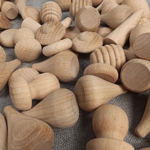 ของเล่นหัวเห็ดไม้ ตุ๊กตาไม้ ตัวต่อไม้จิ๋ว ของตกแต่งภูมิทัศน์ ตัวต่อไม้เสริมสร้างจินตนาการ ของเล่นเสริมพัฒนาการ - Product Image 3