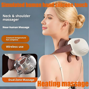 NOUVEAU Masseur sans fil pour le <span class=keywords><strong>cou</strong></span> et les <span class=keywords><strong>épaule</strong></span>s, design ergonomique, <span class=keywords><strong>massage</strong></span> Shiatsu par pétrissage, <span class=keywords><strong>appareil</strong></span> de <span class=keywords><strong>massage</strong></span> cervical avec chaleur - Product Image 4