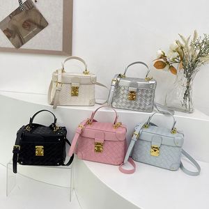 Women's Fashionable Handbag, with Classic Woven <b>Box</b>-style Design, Polyester Material Lining, and <b>Lock</b>-style Closure.2833 - Product Image 6