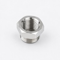 Raccord réducteur hexagonal en acier inoxydable ZL 201 304 BSPP BSPT, filetage mâle-femelle 3/8 à 1-1/4 pouces, forgé à froid, pour tuyauterie haute pression