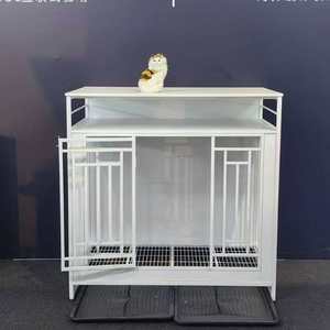 Modern indoor pet dog cage with <b>storage</b> drawers, extra sturdy dog kennel with <b>storage</b> compartments. - Product Image 2