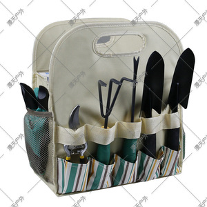 Garden <b>Tool</b> Bag Multi Compartment Portable <b>Tool</b> Duffle Bag Brown 5-9 Pockets <b>Top</b> Handle Storage Bag For Outdoor Use - Product Image 4
