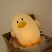 Nouveau design de veilleuse pour bébé en peluche mini canard Veilleuse LED rechargeable Veilleuse pour enfants avec logo personnalisé