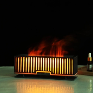 Difusor de aire de aceite aromático simulado de volcán de mármol personalizado, humidificador de pulverización portátil de fuego 3D, lámpara de Noche de Ambiente de 2 colores - Product Image 6