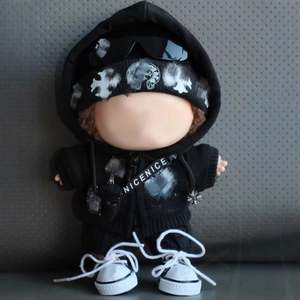 Muñeco Colgante de Plástico de Dibujos Animados Cool Black Croxin Rabubu de 17cm, Juguete Imprescindible, Ropa de Hada Labuibui, Abrigo, Escala 1:3, 14+ Años - Product Image 2