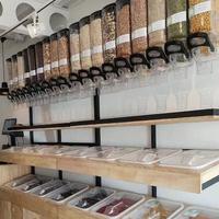 Distributeur de nourriture en vrac en plastique de qualité alimentaire, à montage mural, à gravité, pour café en grains, pour la vente au détail